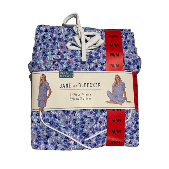 NIP Jane and Bleecker Women's 3 Piece Pyjama Set - Picture 1 of 4